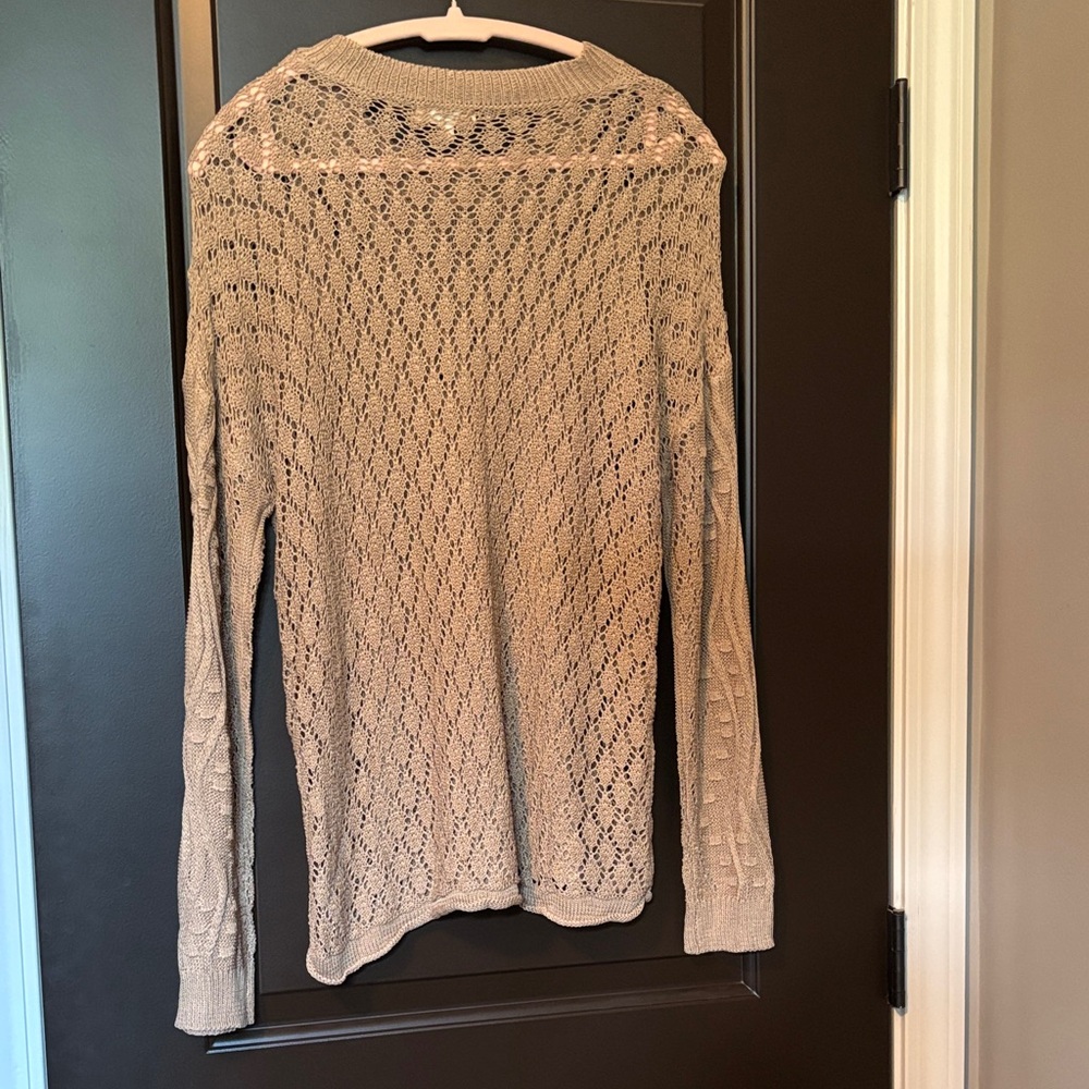 NWT Easel S Cable Knit Sweater in Beige - Picture 3 of 3